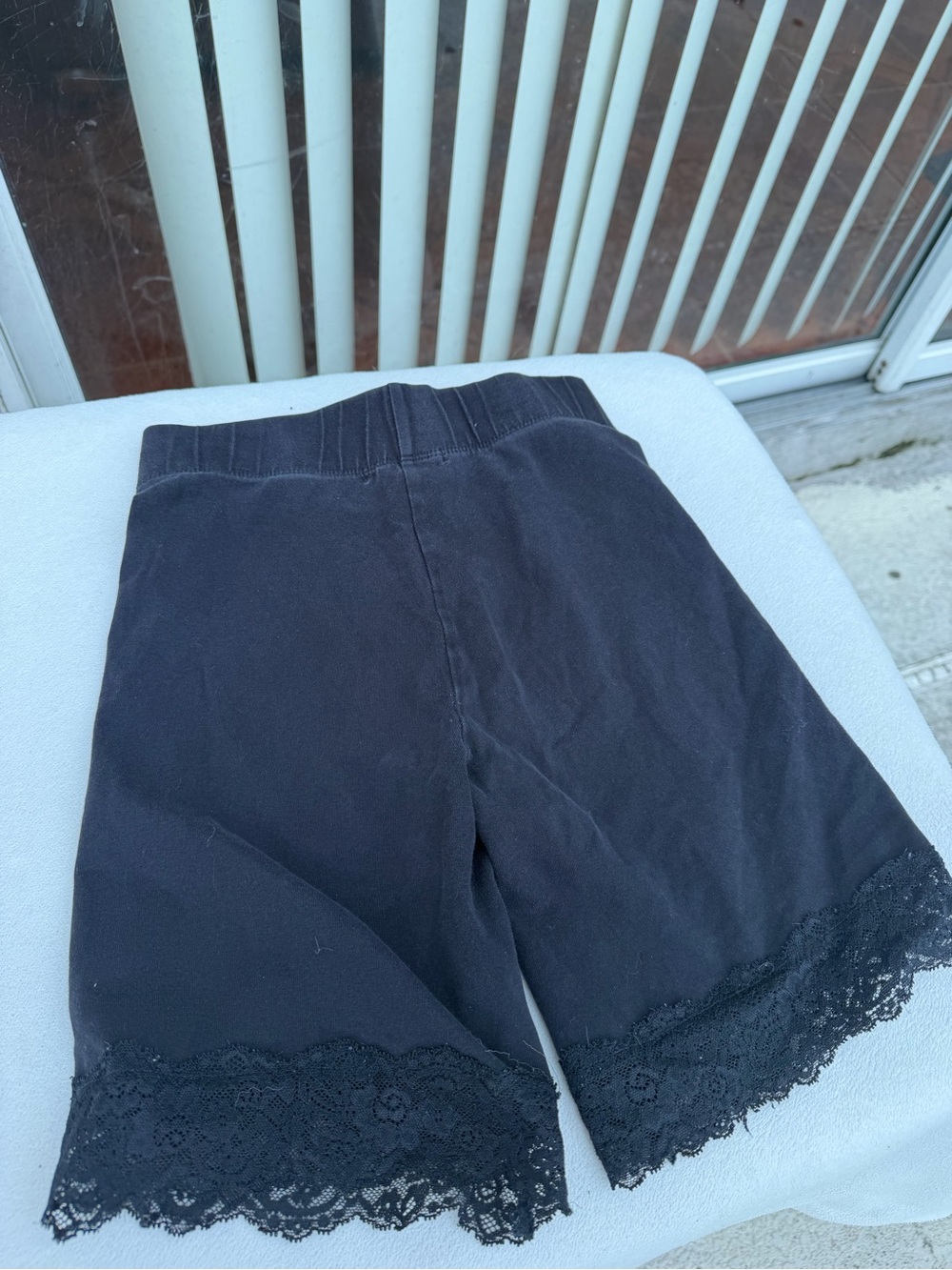 Forever 21 Black Lace Trim Bike Shorts